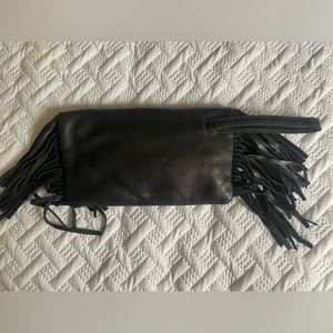 Black leather Lucky Brand Clutch